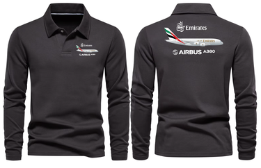 AIRBUS A380 LONG SLEEVE POLO